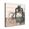 Rustic Cabin Wall Decor with a moose antler and old lantern - Personalized in the heart for you