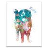 Personalized contemporary watercolor bernese mountain dog art print mounted on wood block- Personal-Prints