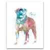 Personalized Watercolor Rottweiler Art Gift - Block Mount