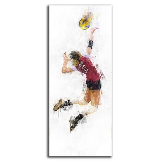 Personalized Volleyball Gift - Watercolor Sports Art from Personal-Prints