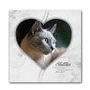 Personalized Pet Cat Portrait Memorial Print - White Background