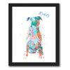Personalized Pet Gift - Framed Canvas Giclee - Pit Bull option