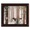 Romantic Nature Moose Couple Print personalized with you and significant other's name- Framed Canvas