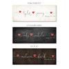 Color options for the Mounted wood block finish of the personalized Love Intertwined romantic art decor including yours and your spouce's names and anniversary date