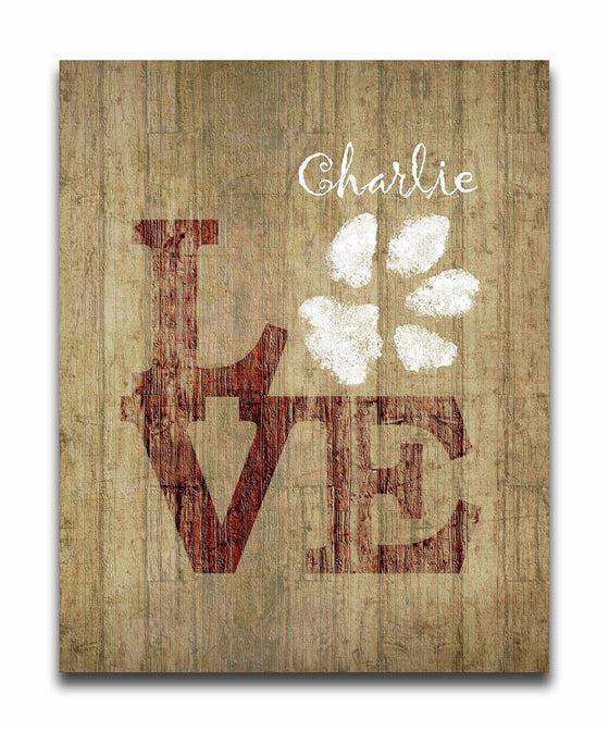 Personalized dog gift with the word LOVE - Personal-Prints
