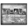 Family Letters Vintage Decor - Personalized Family Name Print