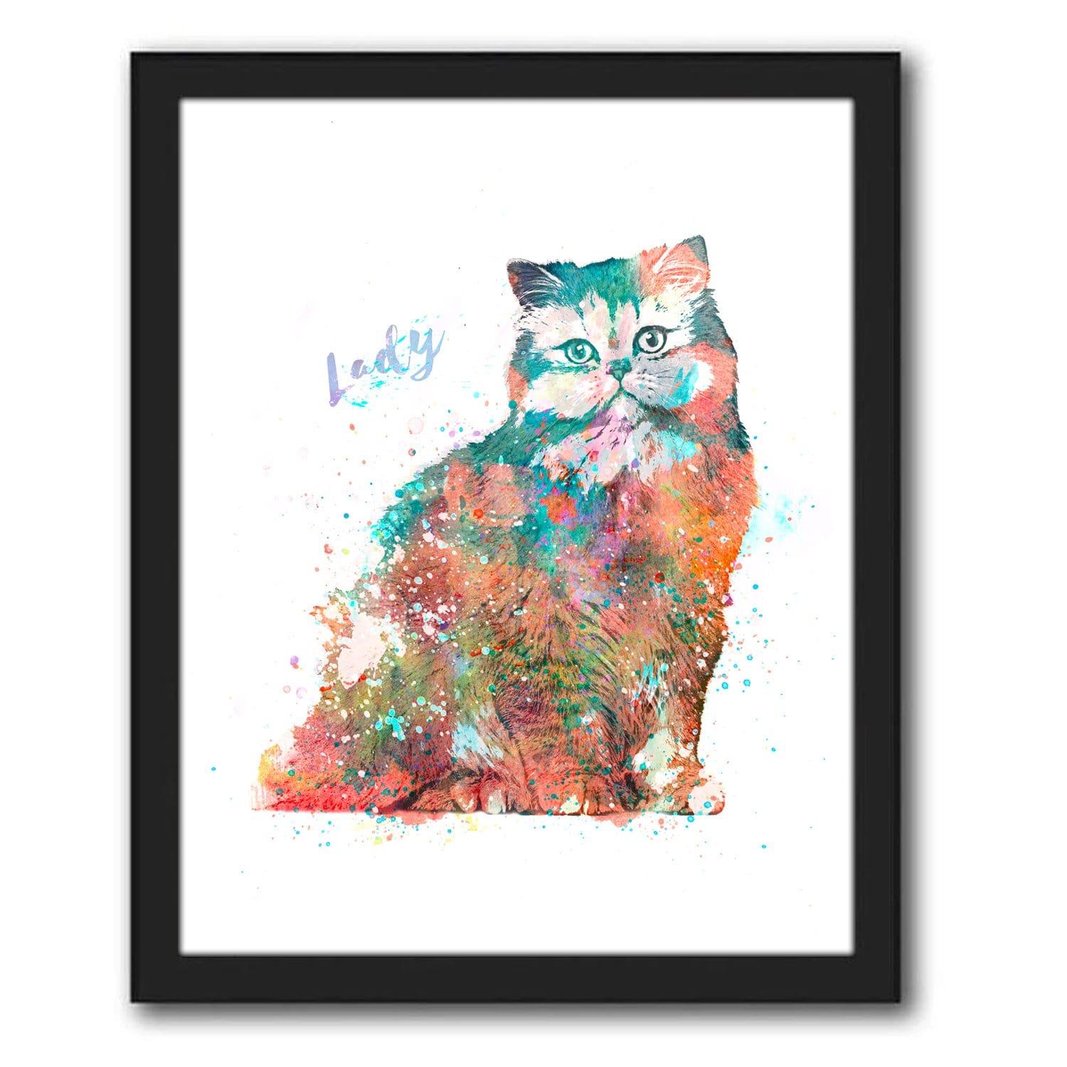Persian Cat Gift | Personal Prints | Personalized Pet Art - Personal-Prints