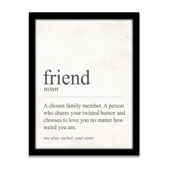 definition of a friend - fun personalized gift for a friend