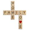 Personalized wall art using block letters to create the words FAMILY, HOME, and LOVE - Personal-Prints