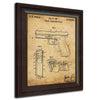 Vintage gun poster of the original patent art for a Glock automatic pistol - Personal-Prints
