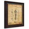 Vintage style patent art print based on the original drawings of a hockey skate