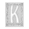 K Monogram Coloring Page