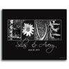 Romantic Personalized Gift "Nature Love Letters" - Wood Block Mount