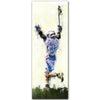 Contemporary Painterly Lacrosse Art Print Personalized With Name, Number, and Jersey Color- Block Mount