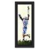 Modern Watercolor Lacrosse Art Print Customized With Name, Number, and Jersey Color- Framed Canvas