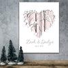 Romantic Personalized Art - Your names and date in the art 