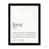 The definition of Love - Personalized Gift for the one you love