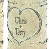 Love Birds Personalized Art Detail - Names in heart - Personal-Prints