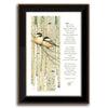 Nature wall decor with two Chickadees in a tree and a poem - Personal-Prints