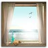 Beach picture of a window with message, bottle, and birds - Romantic Personalized Gift from Personal-Prints