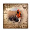 Personalized big game hunting/ sportsman art print using your name and your photograph- wood block mount 