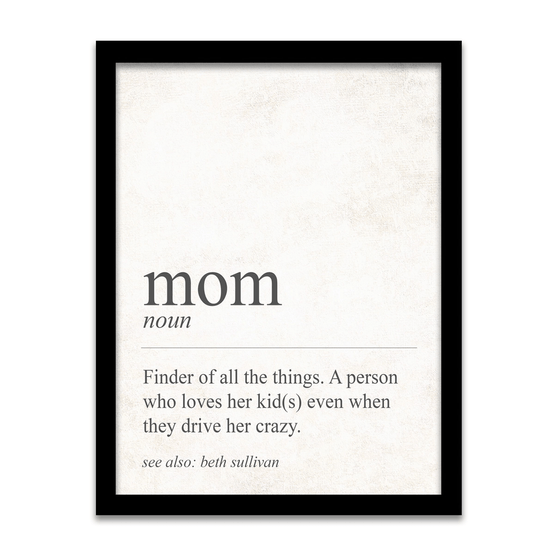 Definition of a Mom - Fun personalized gift for mom