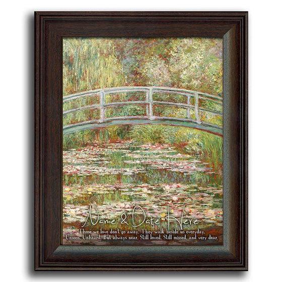 Claude Monet's "Bridge Over a Pond of Water Lilies" personalized with your name - Personal-Prints