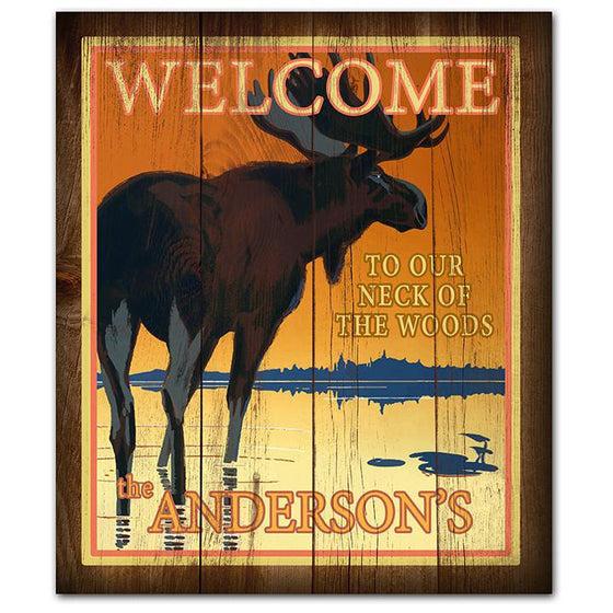 Vintage personalized sign - Moose Art from Personal-Prints