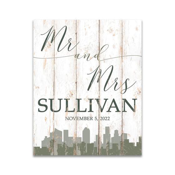 Mr and Mrs Personalized Sign