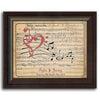 Romantic personalized art of sheet music and your names - Personal-Prints