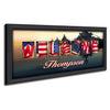 Framed Canvas Art Navy Welcome Print from Personal-Prints