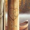 Our Cabin Getaway Personalized Art Detail - Names in heart