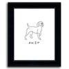 Personalized Framed Dog Art Line Drawing - Pointer Dog option