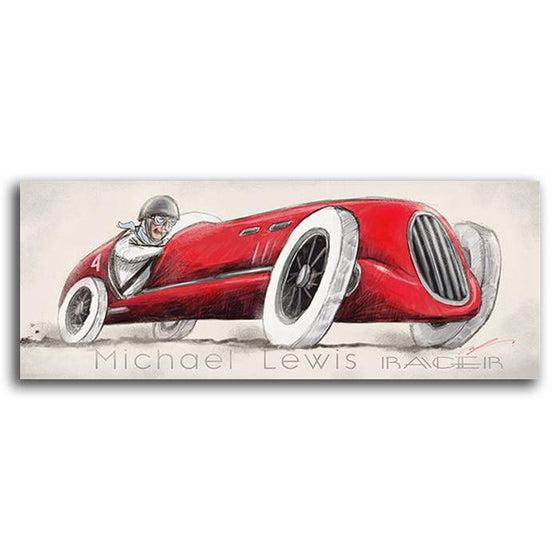 Kid's room decor - Personalized Vintage Race Car from Personal-Prints