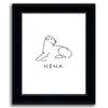 Personalized Rottweiler art with the dog's name below - Personal-Prints