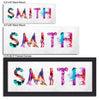 Contemporary Colorful Splattered Painted Alphabet Art Customized With Your Name- Size Options