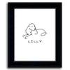 Personalized King Charles Spaniel art with dog's name below the line drawing - Personal-Prints