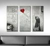 Room Decor View of Banksy style romantic art print
