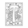 T Monogram Turtle coloring page