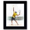 Framed watercolor tennis art from Personal Prints