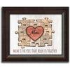 Mom & Children Heart Puzzle Print