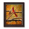 Framed behind glass option for birds of a feather cardinal art decor for the home