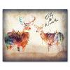 Personalized whitetail deer watercolor painting with vivid colors - Personal-Prints
