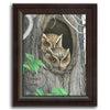 Personalized nature wall decor with two owls hiding in a tree - Personal-Prints