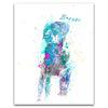 Watercolor Lab Art Print Personalized with Pet's Name- Block Mount