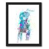 Splatter Paint Artwork of a Lab Printed as Framed Canvas and Personalized with Name