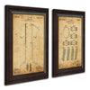 Patent art prints based on the original drawings of a hockey stick and puck- 2 pack