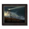 Lighthouse art with inspirational quote framed under glass