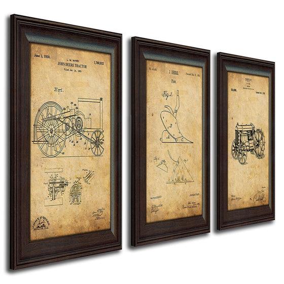 Patent art print of the original drawing for a John Deere tractor - Personal-Prints